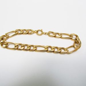 Pulsera de Oro Amarillo 18k. con eslabones tipo Cartier de gran tamaño.