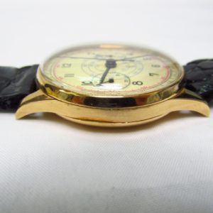 Reloj Cronógrafo de pulsera para caballero. Oro 18k. Suiza, ca. 1950ABALLEROS