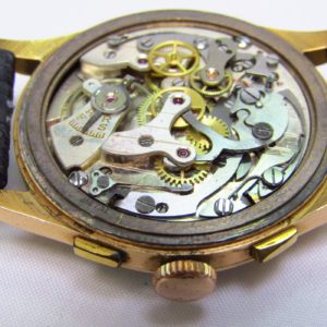 Reloj Cronógrafo de pulsera para caballero. Oro 18k. Suiza, ca. 1950ABALLEROS