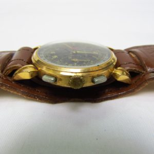 SPORTING. Reloj Cronógrafo de pulsera para caballero. Oro 18k. Ca. 1920.