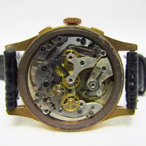 TITUS GENEVE. Reloj Cronógrafo de pulsera, Oro 18k. Ca. 1950.