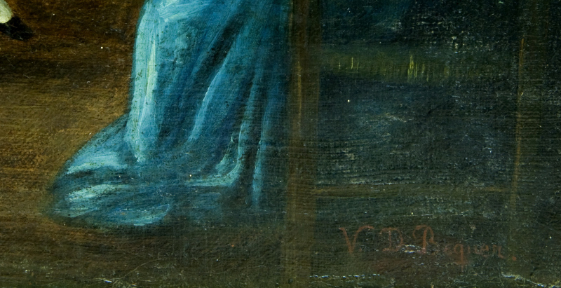 VALERIANO DOMÍNGUEZ BÉCQUER. Óleo sobre lienzo. ""Escena de interior" VALERIANO DOMÍNGUEZ BÉCQUER. Óleo sobre lienzo. ""Escena de interior"