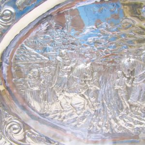 Bandeja Decorativa de Gran Tamaño, en Plata. España. Siglo XX