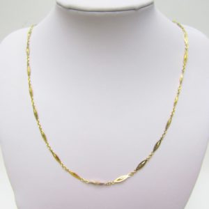Cadena de eslabones intercalados en Oro Amarillo de 18k. 9,66 gr.
