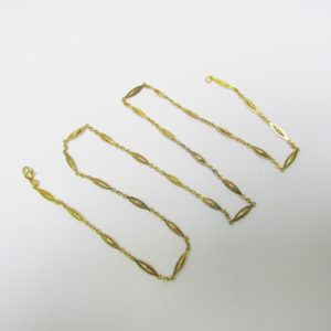 Cadena de eslabones intercalados en Oro Amarillo de 18k. 9,66 gr.