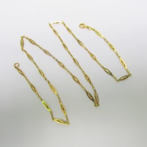 Cadena de eslabones intercalados en Oro Amarillo de 18k. 9,87 gr.