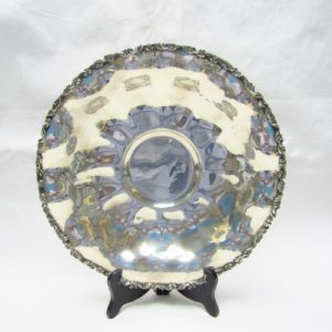 Centro de mesa o Plato Circular en Plata de Ley. México, 20th. 962 gr.