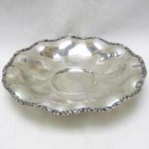 Centro de mesa o Plato Circular en Plata de Ley. México, 20th. 962 gr.