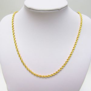 Collar de Oro Amarillo de 18k. Tipo Cordón. Peso 13,90 gr.