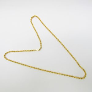 Collar de Oro Amarillo de 18k. Tipo Cordón. Peso 13,90 gr.