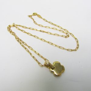 Collar y Colgante de Cruz Griega, en Oro de 18k. 9,30 gr.