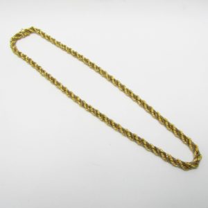 Cordón Salomónico con cadena Veneciana en Oro Bicolor de 18k. Peso: 47,20 gr.