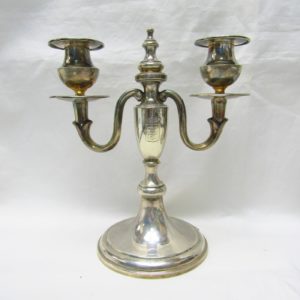 DURAN. Pareja de candelabros de dos luces. España, 20th.