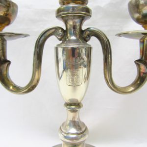 DURAN. Pareja de candelabros de dos luces. España, 20th.