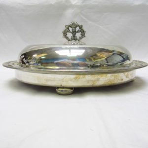 Francesc Cabot. Centro de Mesa en plata y cristal. Barcelona, 19th. 1.705 gr.