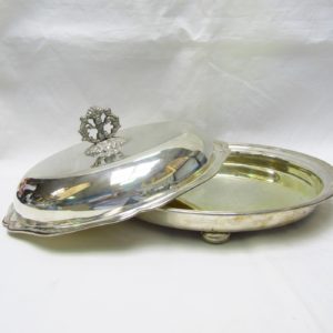 Francesc Cabot. Centro de Mesa en plata y cristal. Barcelona, 19th. 1.705 gr.