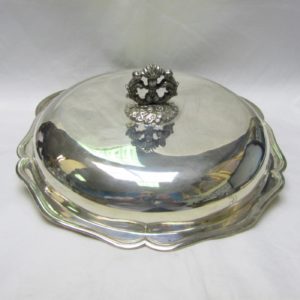 Francesc Cabot. Centro de Mesa en plata y cristal. Barcelona, 19th. 1.705 gr.