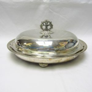 Francesc Cabot. Centro de Mesa en plata y cristal. Barcelona, 19th. 1.705 gr.