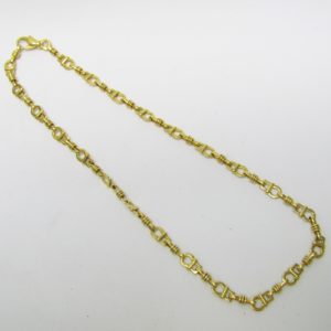Gargantilla en Oro de 18k con eslabones alternados tipo madeja. 25 gr.