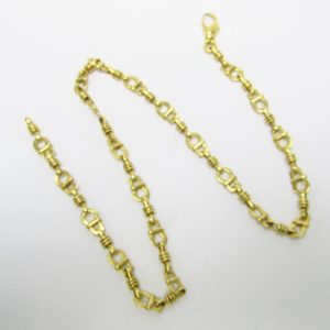 Gargantilla en Oro de 18k con eslabones alternados tipo madeja. 25 gr.