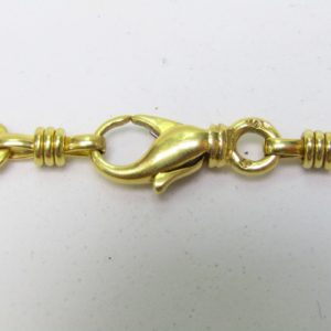 Gargantilla en Oro de 18k con eslabones alternados tipo madeja. 25 gr.