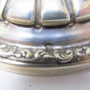 Pareja de Candelabros de cinco luces en plata. España, 20th.