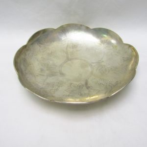 PASGORCY. Centro de mesa o Plato Circular en Plata de Ley. España, 20th. 321 gr.