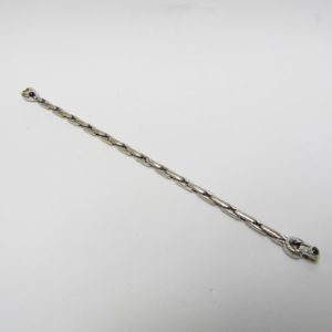 Pulsera Articulada en Oro Blanco de 18k con cabujones de zafiro. 11,62 gr.