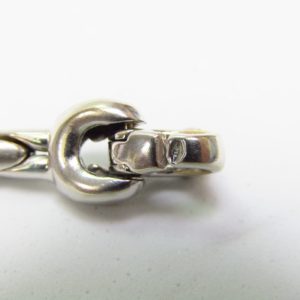 Pulsera Articulada en Oro Blanco de 18k con cabujones de zafiro. 11,62 gr.