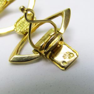 Pulsera de Oro Amarillo de 18K articulada con motivos ovales. 30 gr.