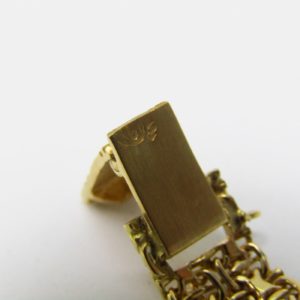 Pulsera de Oro Amarillo de 18k. Calada con adornos espirales. 20,03 gr.