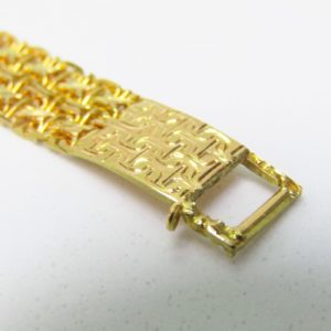 Pulsera de Oro Amarillo de 18k. Calada con adornos espirales. 20,03 gr.
