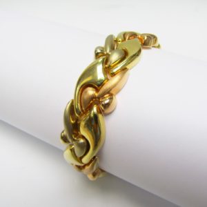 Quadri. Pulsera de Oro Bicolor de 18k. 40,50 gr.
