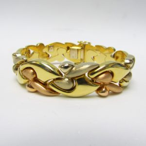 Quadri. Pulsera de Oro Bicolor de 18k. 40,50 gr.