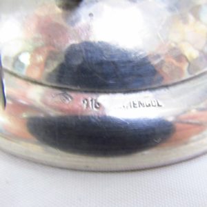 Conjunto formado por Bandeja, Especieros y servicio para aperitivos. Plata de Ley, España, siglo XX.