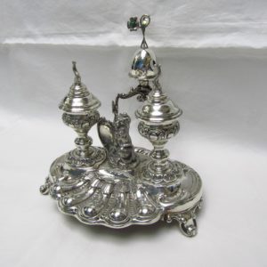 Escribanía en Plata de Ley. España, siglo XVIII.