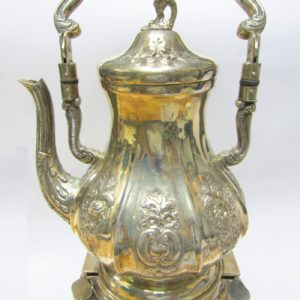 FLORENTINA. Samovar con mechero en Plata. Bogotá, s.XX.