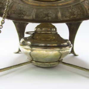 FLORENTINA. Samovar con mechero en Plata. Bogotá, s.XX.