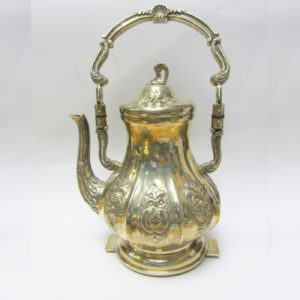 FLORENTINA. Samovar con mechero en Plata. Bogotá, s.XX.