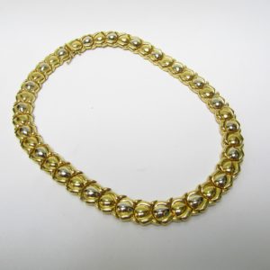 Gargantilla articulada y reversible en Oro Bicolor de 18k. 65,70