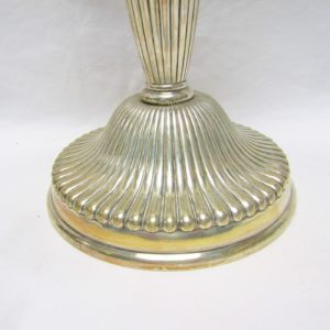J. FUSET. Pareja de candelabros de cinco luces en plata. España. Siglo XX.