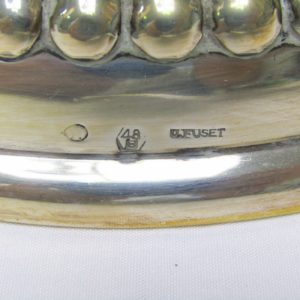 J. FUSET. Pareja de candelabros de cinco luces en plata. España. Siglo XX.
