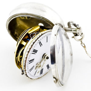 John Delander (Baillie, pág.80). Reloj de Bolsillo para caballero, Vergé Fusee (Catalino), lepine. Londres, 1685.