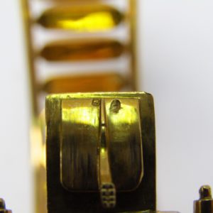 Pulsera Brazalete Oval Calada en Oro Amarillo Ley 800 (19,20 k.). 48 gr.