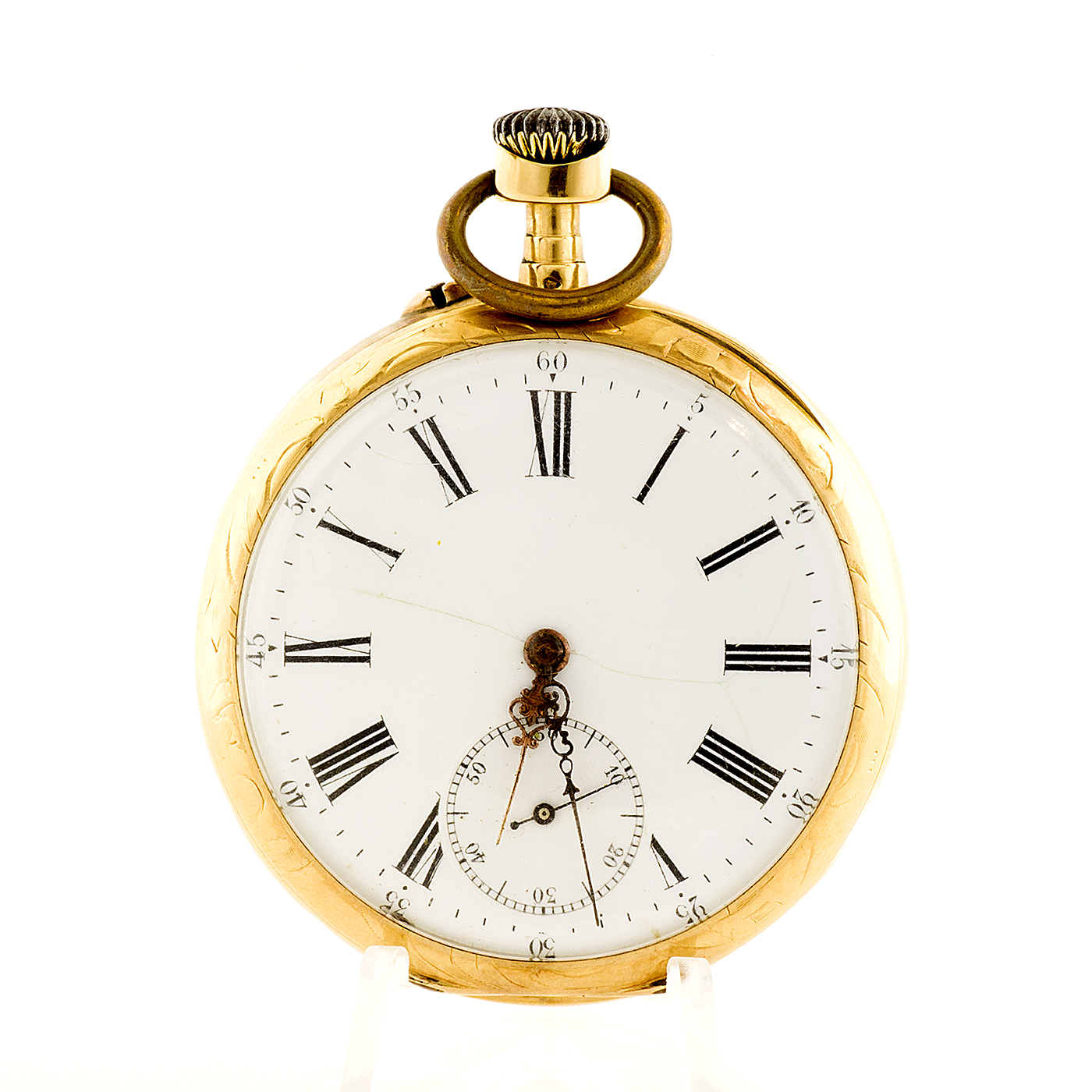 Reloj de bolsillo para caballero, lepine y remontoir. Fabricante Suizo. Fecha ca. 1880