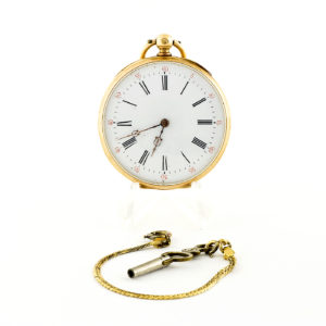 Reloj Suizo de bolsillo para caballero, Lepine. Ca. 1880. Oro 18k.