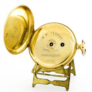 W. Mc Ferran (Manchester). Reloj de bolsillo para caballero, lepine. Ca. 1880. Oro 18k.