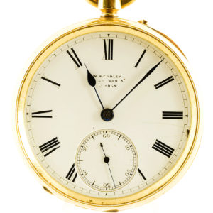 Wordley (Londres). Reloj de Bolsillo para caballero, Half Fusee (Semicatalino), lepine y remontoir. Birminghan, 1876.