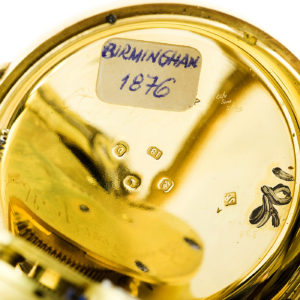 Wordley (Londres). Reloj de Bolsillo para caballero, Half Fusee (Semicatalino), lepine y remontoir. Birminghan, 1876.