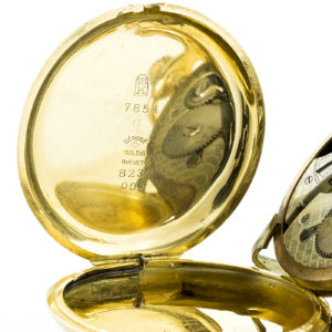 C.Coppel para MZA. Reloj de Bolsillo, saboneta y remontoir. Ca. 1890. Oro 18k.